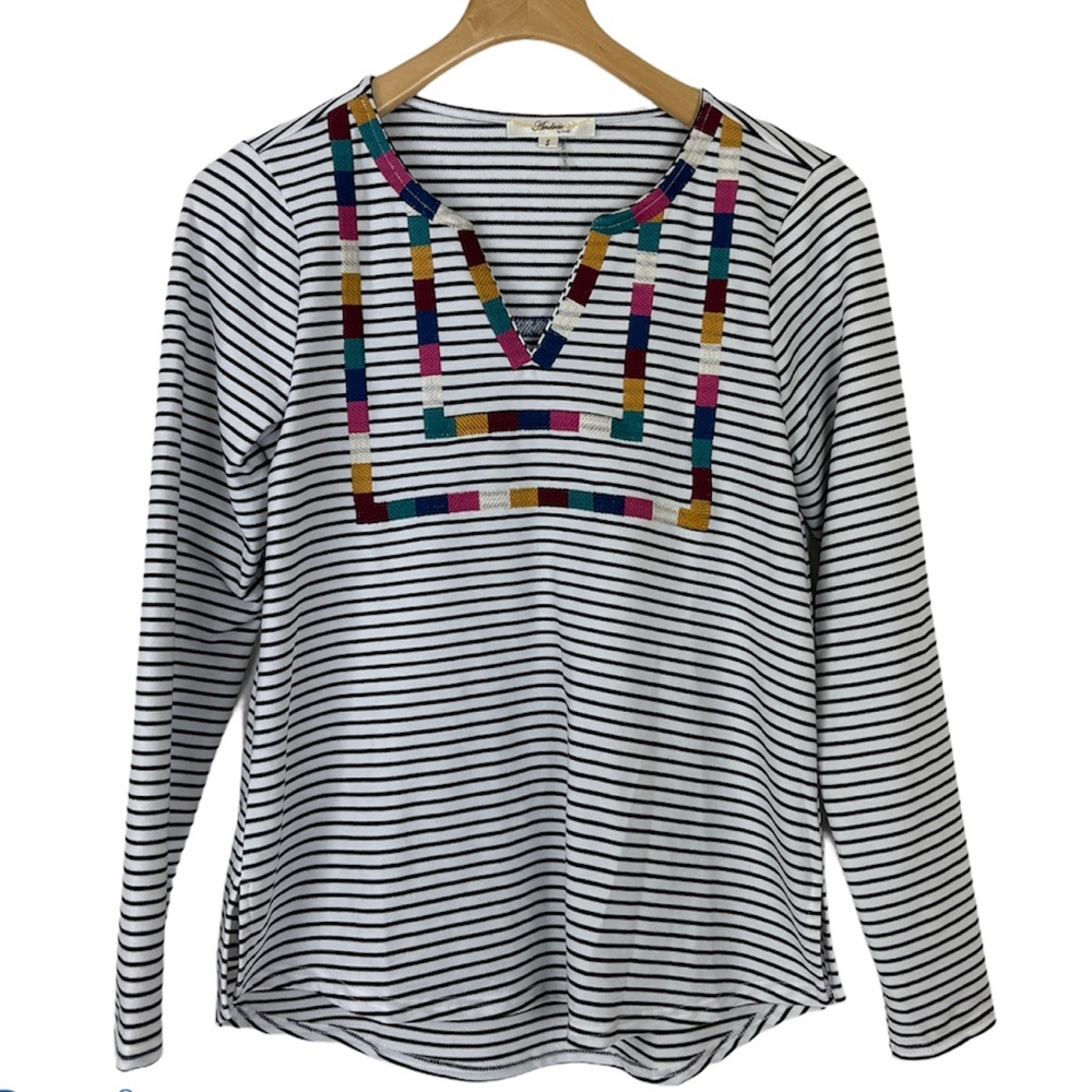 Andree Boho Stripe top sz S